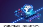 modern global network concept... | Shutterstock .eps vector #2018394893