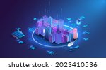 isometric innovation  smart... | Shutterstock .eps vector #2023410536