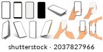 realistic smartphone mockup.... | Shutterstock .eps vector #2037827966
