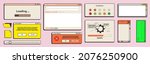 old user interface.  a set of... | Shutterstock .eps vector #2076250900