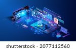 software development for... | Shutterstock .eps vector #2077112560