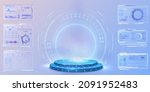 abstract blue light effect... | Shutterstock .eps vector #2091952483
