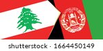 lebanon and afghanistan flags ... | Shutterstock .eps vector #1664450149