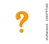 orange question icon. flat... | Shutterstock .eps vector #1264797160