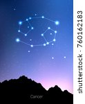 canser zodiac constellations... | Shutterstock .eps vector #760162183