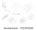 hand draw starry elements.... | Shutterstock .eps vector #791595340