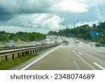 Small photo of Montabaur, Germany- August 01, 2023: Traffic on Motorway A3.