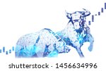polygonal art of stock market... | Shutterstock . vector #1456634996
