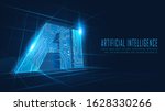 3d ai circuit in futuristic... | Shutterstock .eps vector #1628330266