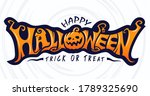 happy halloween text banner ... | Shutterstock .eps vector #1789325690