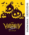 halloween sale banner with... | Shutterstock .eps vector #1820133146
