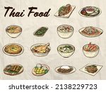 famous thai food retro art... | Shutterstock .eps vector #2138229723