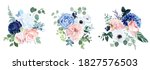 classic navy blue  white  blush ... | Shutterstock .eps vector #1827576503