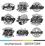 set of sport badges  surfing ... | Shutterstock .eps vector #285547289