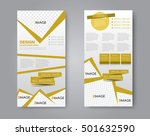 skinny flyer or leaflet design. ... | Shutterstock .eps vector #501632590