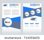 business flyer design template. ... | Shutterstock .eps vector #714353653