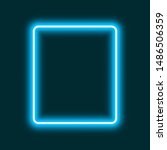 neon frame on dark blue... | Shutterstock .eps vector #1486506359