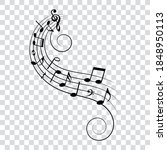 music notes  musical elements... | Shutterstock .eps vector #1848950113