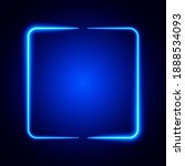 neon frame  abstract blue... | Shutterstock .eps vector #1888534093