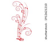 ornamental music notes ... | Shutterstock .eps vector #1912621210