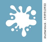 white milk splash with drops ... | Shutterstock .eps vector #1939513933