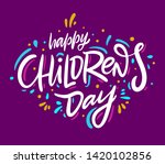 happy children's day. holiday... | Shutterstock .eps vector #1420102856