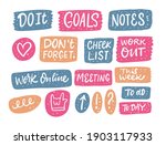 colorful stickers work phrases... | Shutterstock .eps vector #1903117933