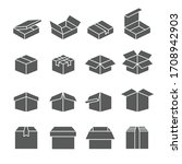 boxes icon set    packaging... | Shutterstock .eps vector #1708942903