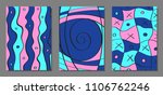 abstract backgrounds set with... | Shutterstock .eps vector #1106762246