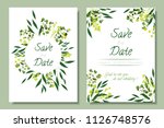 wedding invitation frames with... | Shutterstock .eps vector #1126748576
