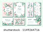 floral wedding invite with... | Shutterstock .eps vector #1149264716