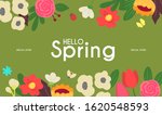 hello  spring  cute floral... | Shutterstock .eps vector #1620548593