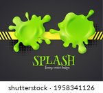 slime and color splash 3d... | Shutterstock .eps vector #1958341126