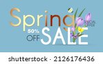 spring sale poster template... | Shutterstock .eps vector #2126176436