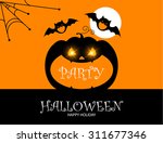 halloween party design template ... | Shutterstock .eps vector #311677346
