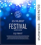 poster template with bokeh... | Shutterstock .eps vector #380196733