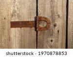 Old Rusty Metal Door Hinge....