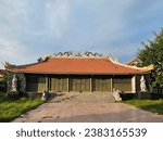 Small photo of in Quang Binh province, Vietnam - November 2, 2023: High quality images of Ly Hoa communal house, an ancient communal house in Bo Trach district