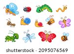 set of cute multicolored... | Shutterstock .eps vector #2095076569