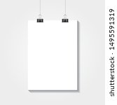 realistic vector white blank a4 ... | Shutterstock .eps vector #1495591319