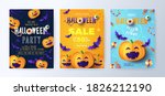 halloween party invitations ... | Shutterstock .eps vector #1826212190