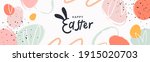 happy easter banner. trendy... | Shutterstock .eps vector #1915020703