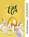 happy easter sale banner ... | Shutterstock .eps vector #1925295929