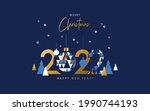 merry christmas and happy new... | Shutterstock .eps vector #1990744193