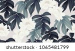 botanical seamless pattern ... | Shutterstock .eps vector #1065481799