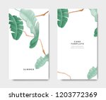 minimalist botanical card... | Shutterstock .eps vector #1203772369