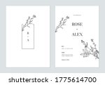 minimalist floral wedding... | Shutterstock .eps vector #1775614700