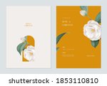 floral wedding invitation card... | Shutterstock .eps vector #1853110810