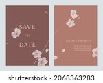 minimalist floral wedding... | Shutterstock .eps vector #2068363283