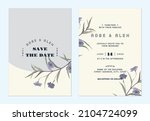floral wedding invitation card... | Shutterstock .eps vector #2104724099